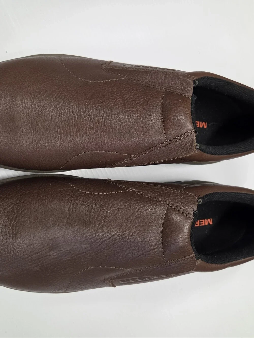 Merrell Men's Jungle Moc Leather Brown Slip-On Shoes, Size 10